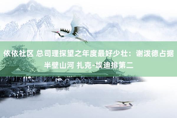 依依社区 总司理探望之年度最好少壮：谢泼德占据半壁山河 扎克-埃迪排第二