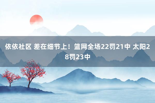 依依社区 差在细节上！篮网全场22罚21中 太阳28罚23中