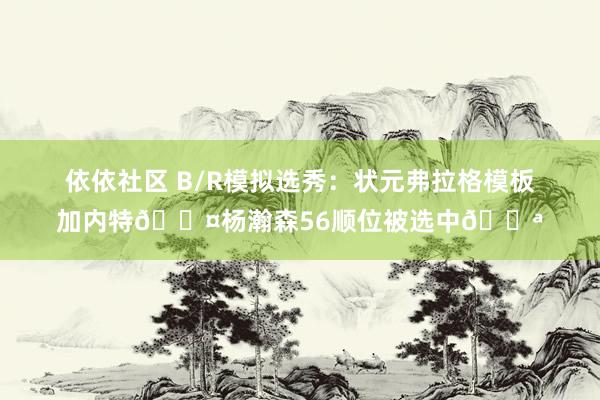 依依社区 B/R模拟选秀：状元弗拉格模板加内特😤杨瀚森56顺